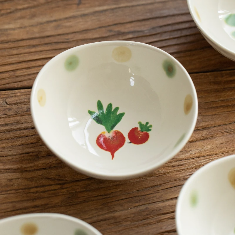 

LTT vegetable radish ceramic small bowl tableware dipping bowl household bone saucer