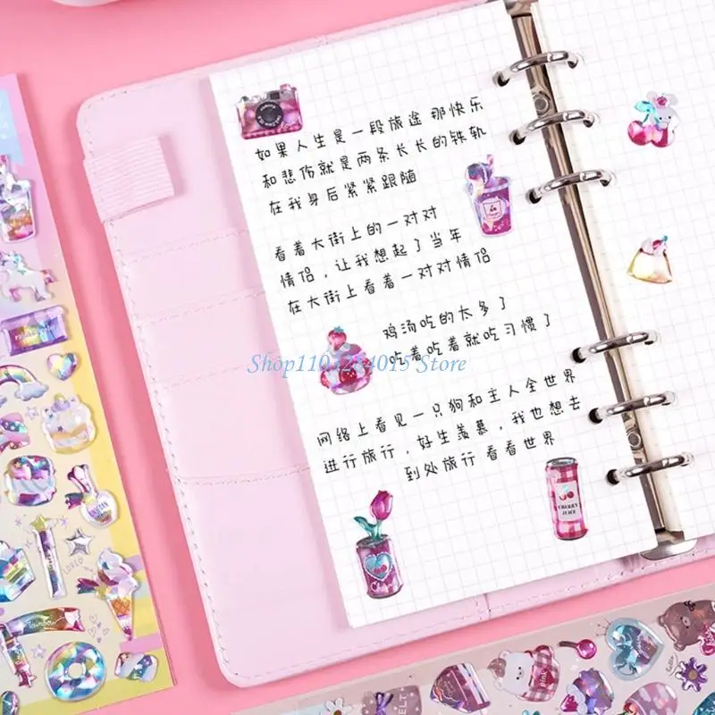R6FF Sticker for Boys Girls, Reusable Tiny Sticker for Phone Case Notebook Handcraft