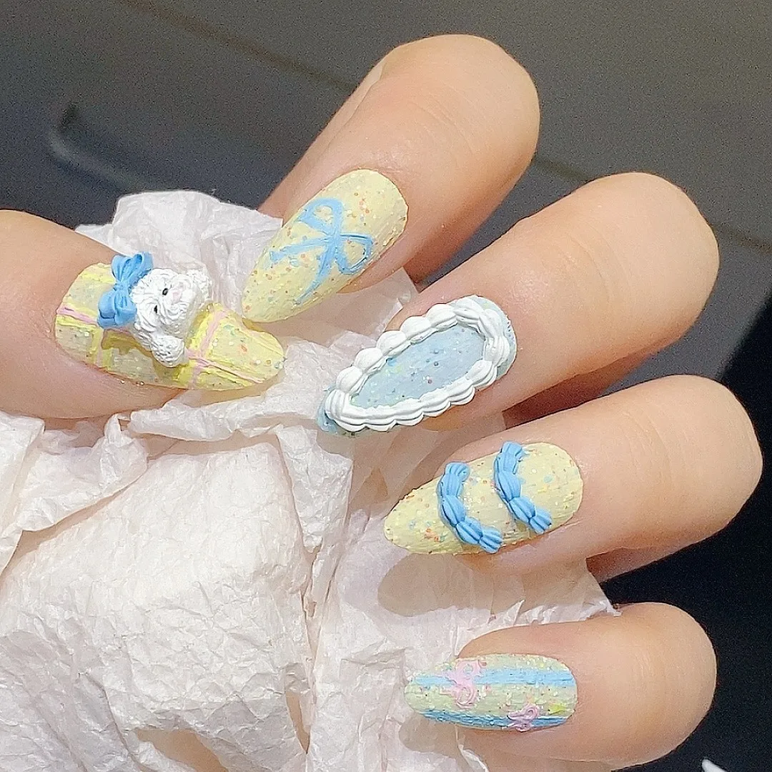 1개 케이크 크림 3D 실리콘 조각 주얼리 네일 몰드 DIY 디자인 네일 아트 장식 템플릿 (네일 참 장식 매니큐어용)