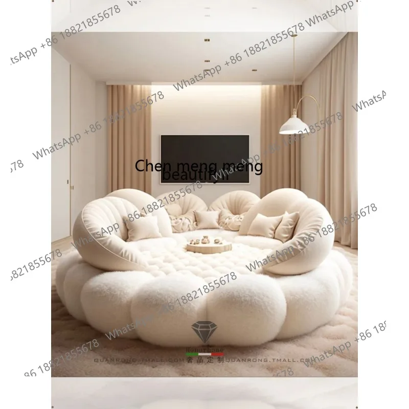 S7486 ss Bed & Breakfast Cream Style Sofa  Bed & Breakfast 2 M 4 Cream Series Large round Sofa Bed