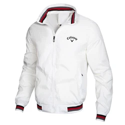 2024 European and American new callaway men's women's business casual cardigan jacket zipper high-quality couple