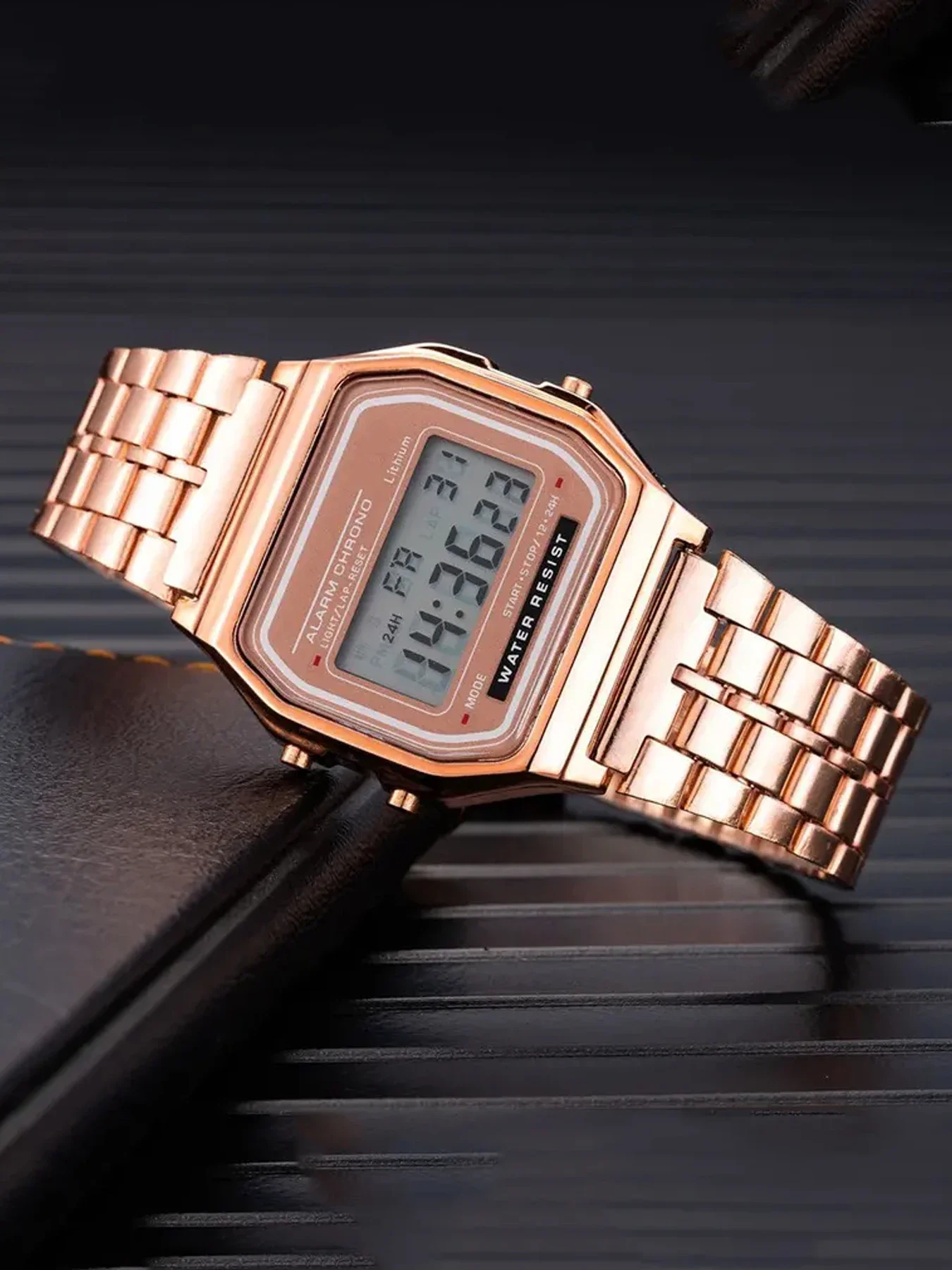 LED electronic watch WRF91W steel strip A159 Harajuku style fashionable multifunctional student watch versatile watch