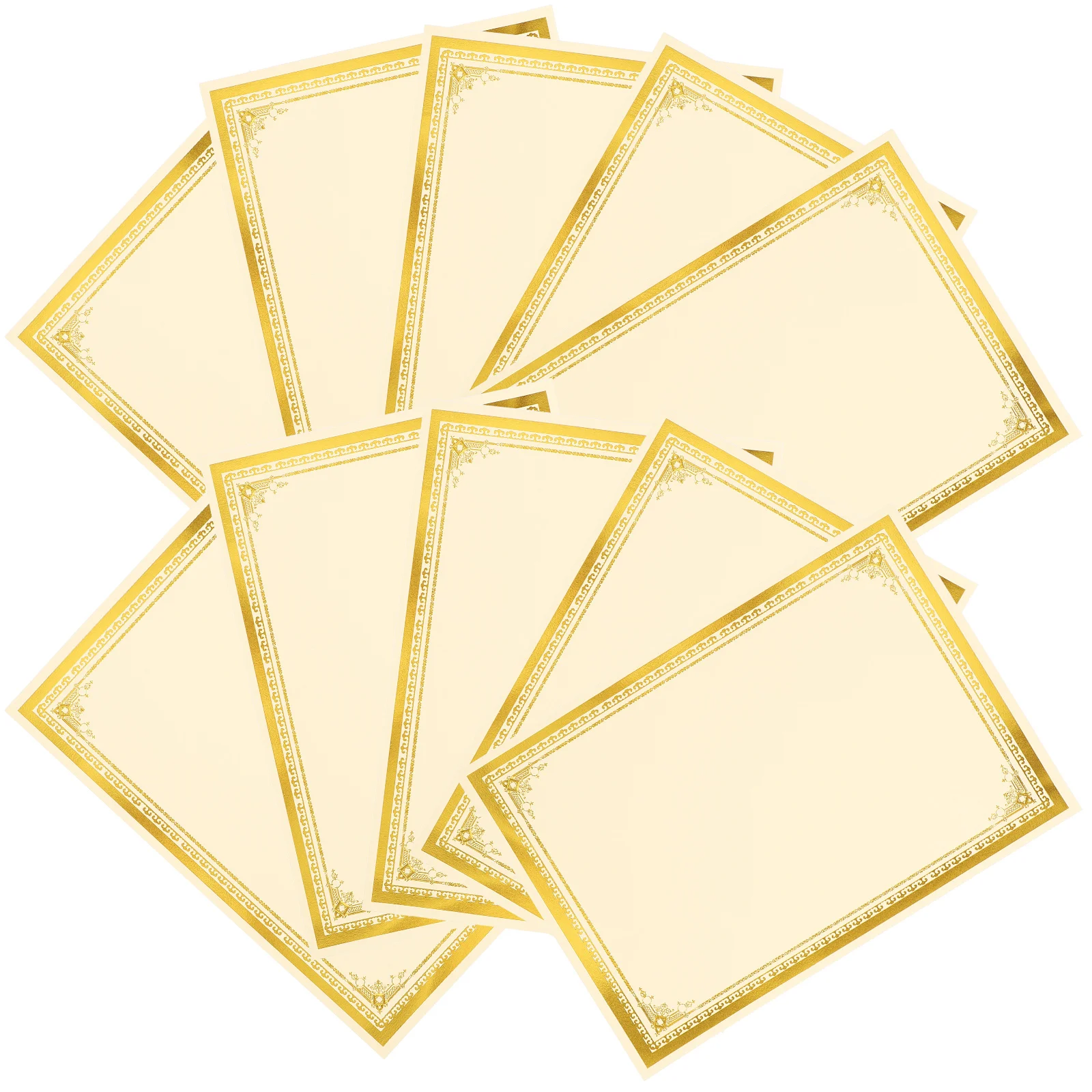 

10 Sheets Graduate Diploma Certificate Paper Printable Blank Paper for School Award Document Blank Diploma Certificate