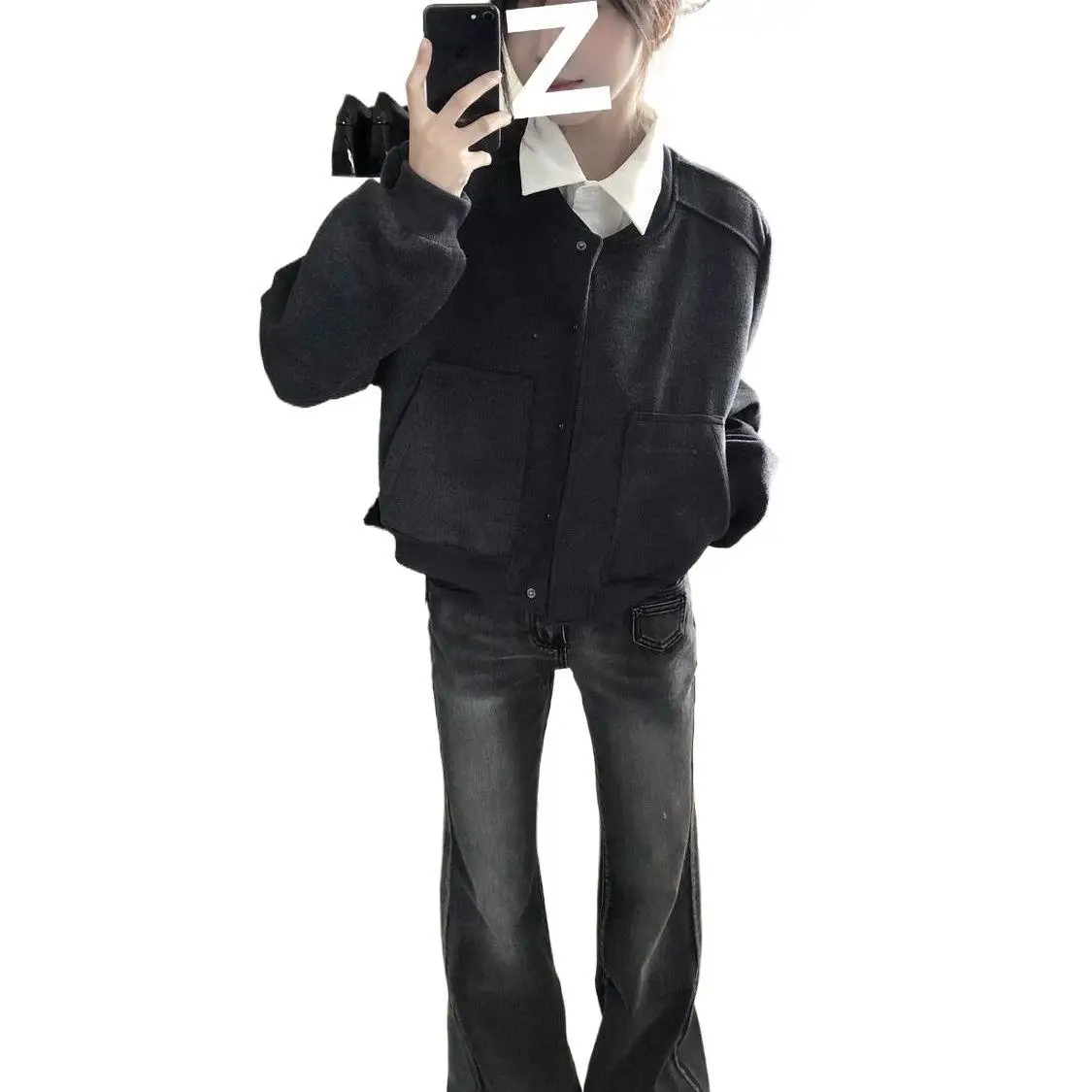 

New High-end American Autumn Retro Versatile Jacket Short Baseball Jacket Loose Casual Jacket Top