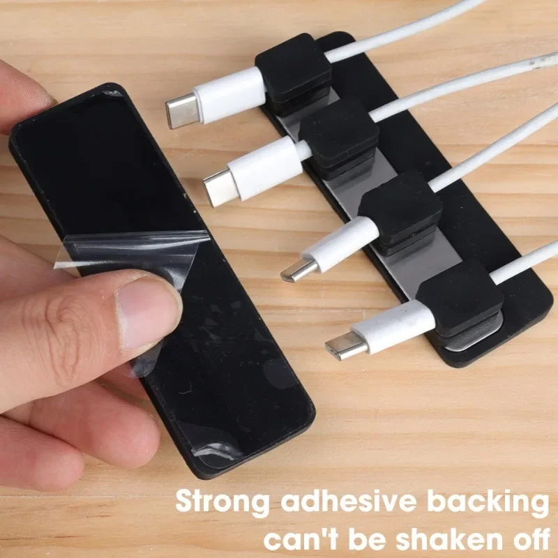 Magnetic Cable Clips Self-Adhesive Silicone Mouse Wire Fixed Organizer USB Charging Cable Holder Winder Row Plug for Office Home