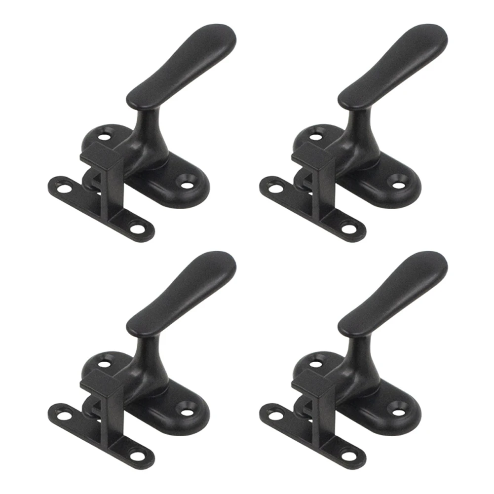 Rotating Lever Latch Lock for Barn Doors Stainless Steel Matte Black Brushed Nickel For Double Mechanical Snap