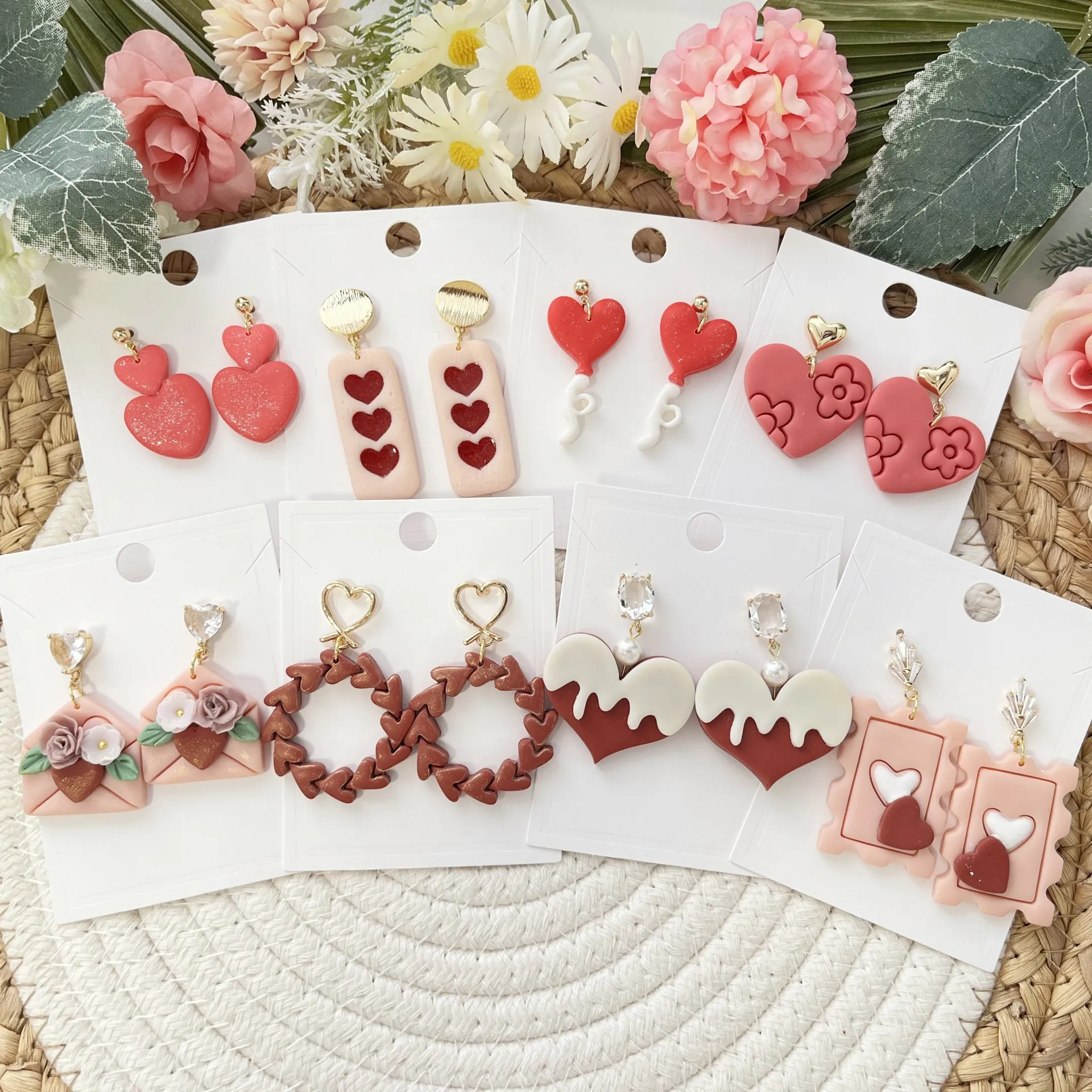 

Форма для керамики ко Дню святого Валентина, набор из 11 предметов, формы для полимерной глины, гирлянда Love, керамика, высокоточный режущий штамп, резак для глины