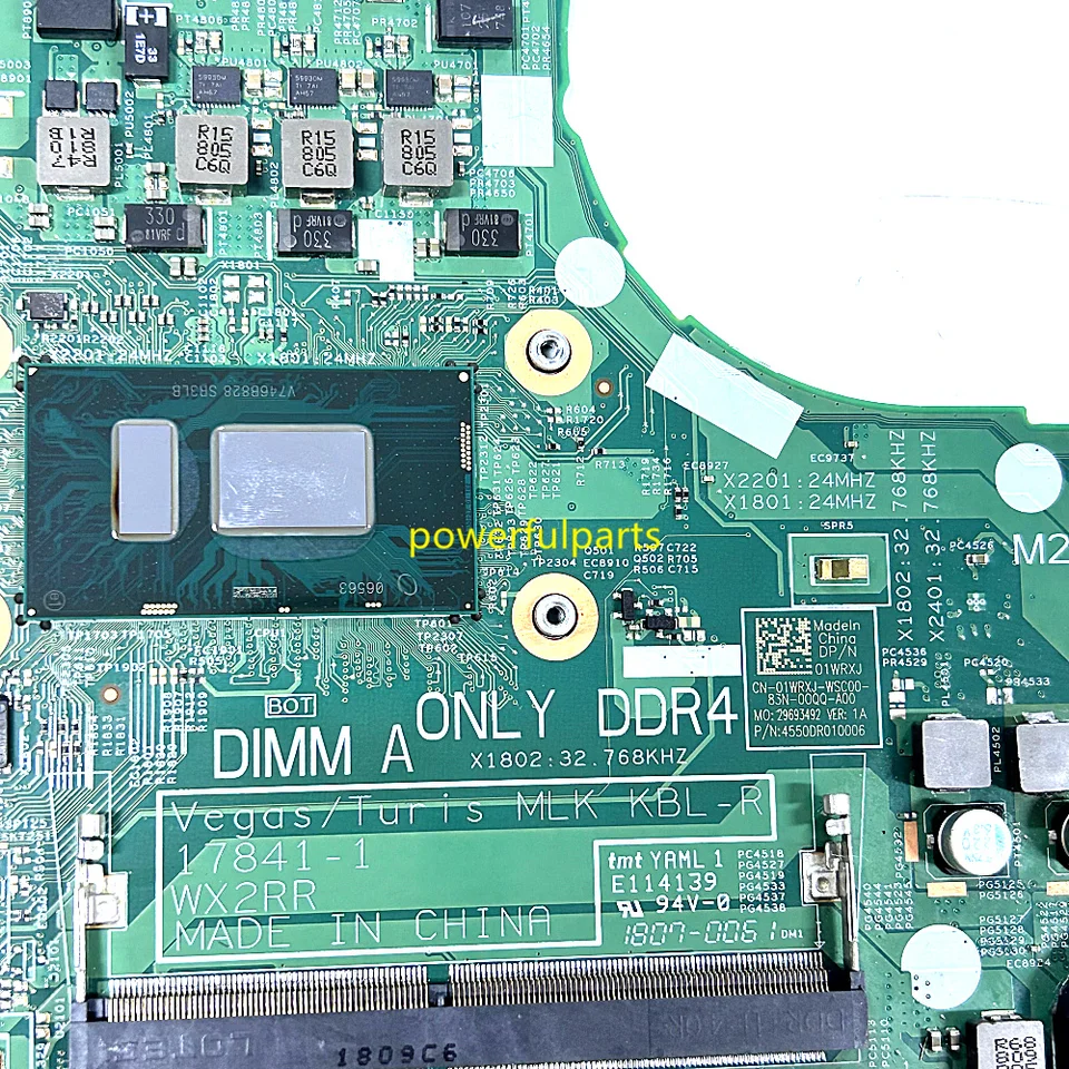 For Dell Inspiron 15 3576 3476 Motherboard 17841-1 I5-7200U I5