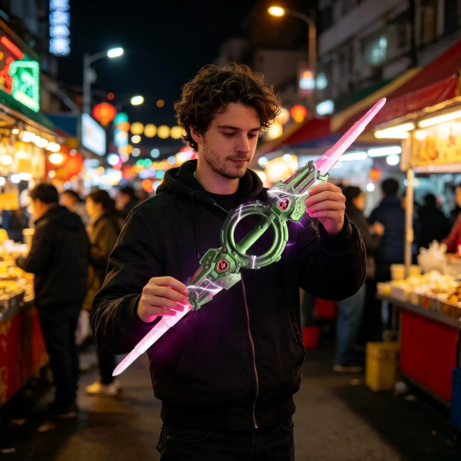 Epee-rotative-a-double-extremite-retractable-jouet-lumineux-led-multicolore-jouet-qui-brille-dans-le-noir-jouet-d'exterieur-jouets-d'epee-pour-cosplay-enfants-et-adultes