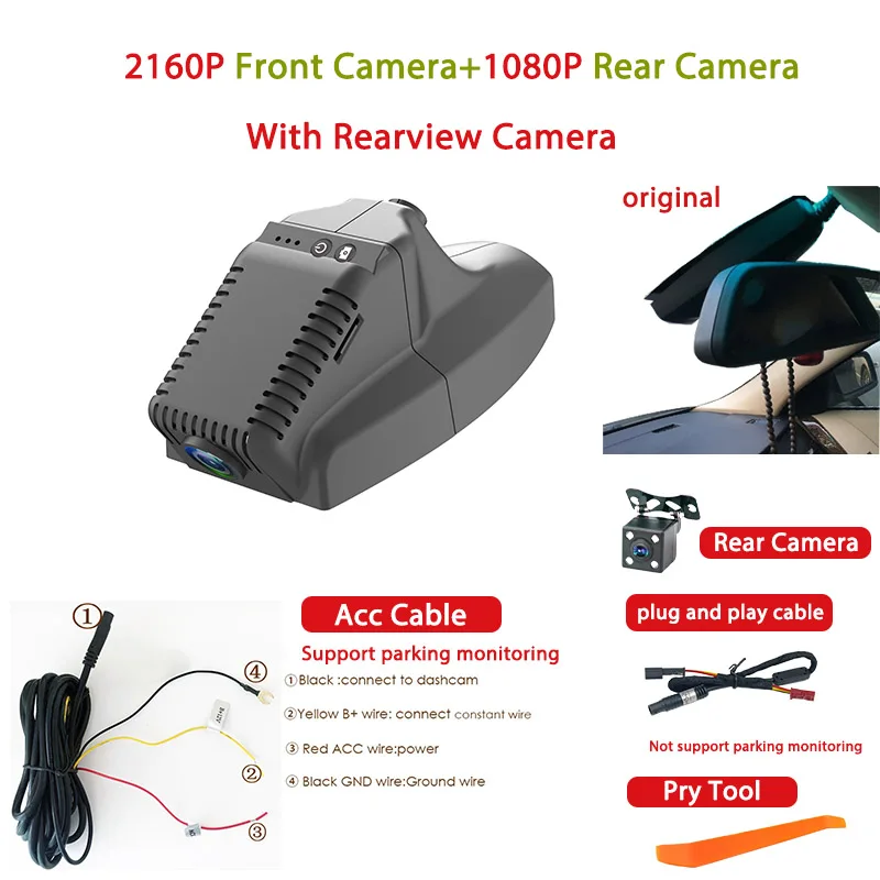 Wifi Dashcam Auto DVR Camera Plug and Play voor BMW 1 3 5 6 7 Serie Z4 X1 E84 X3 E83 F25 X5 E70 X6 E71 E88 E90 E60 E65 E91 E92