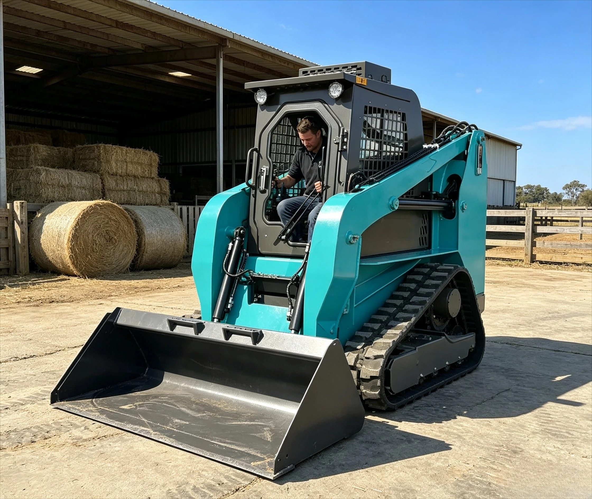 Best-selling Diesel Mini Tracked Wheeled Skid Steer Loaders 55 kW 0.5 Ton Capacity Front End Loader Fully Customizable 1-Year