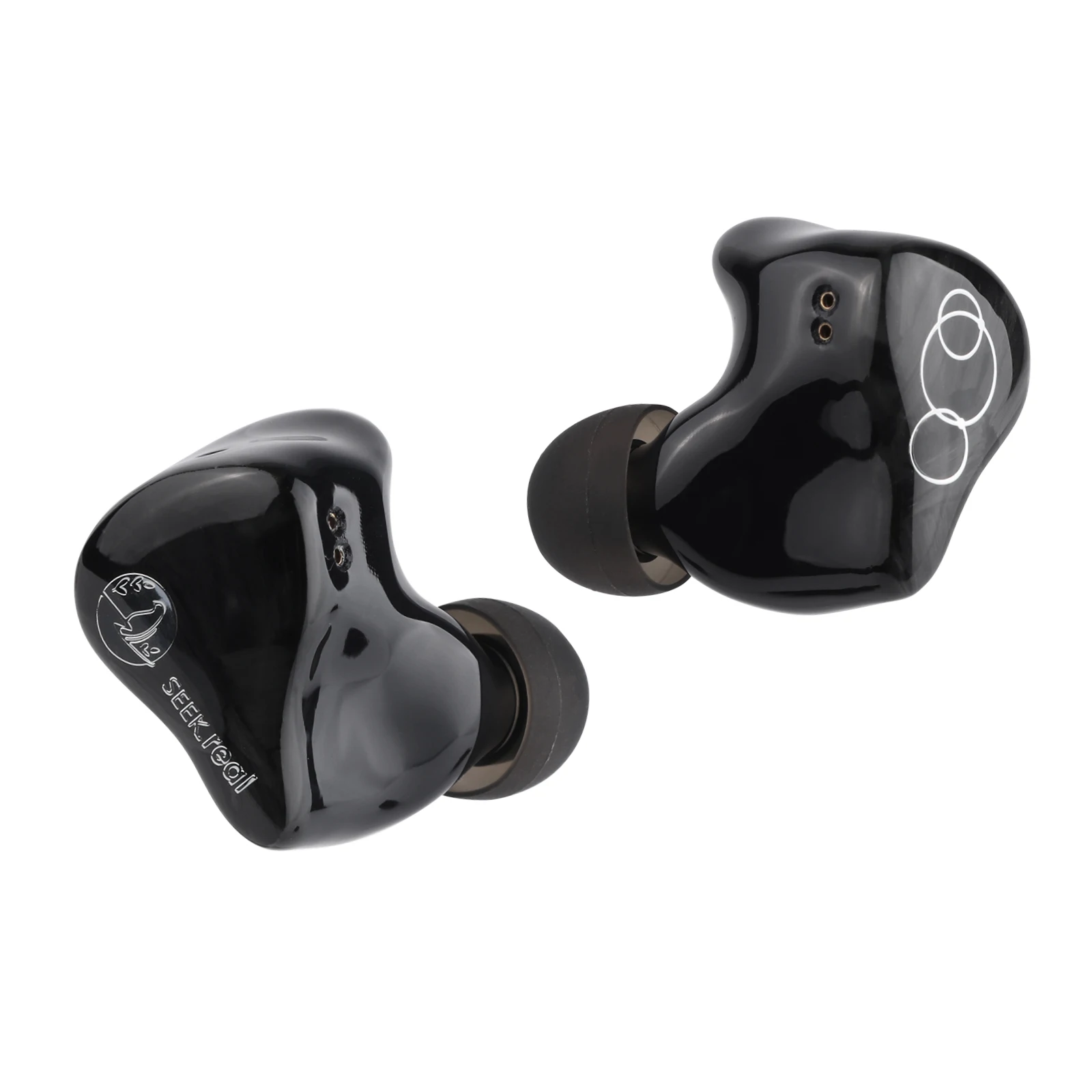 SeekReal الصوت الانصهار IEM 1DD + 6BA الهجين سائق في الأذن HiFi رصد سماعات 2Pin 0.78 مللي متر انفصال الفضة مطلي OCC كابل