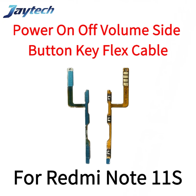 Redmi Note 11 11S 4G 5G 전원 켜기 끄기 볼륨 측면 버튼 키 플렉스 케이블 교체 부품 1개