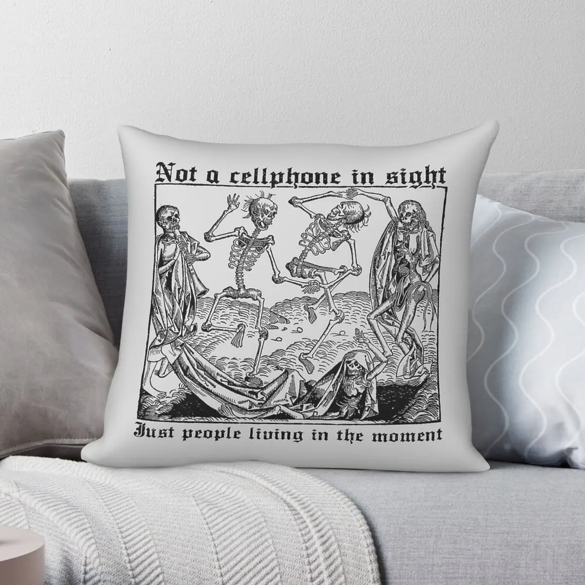 Not A Cellphone In Sight Square Pillowcase Polyester Linen Velvet Printed Zip Decor Room Cushion Cover