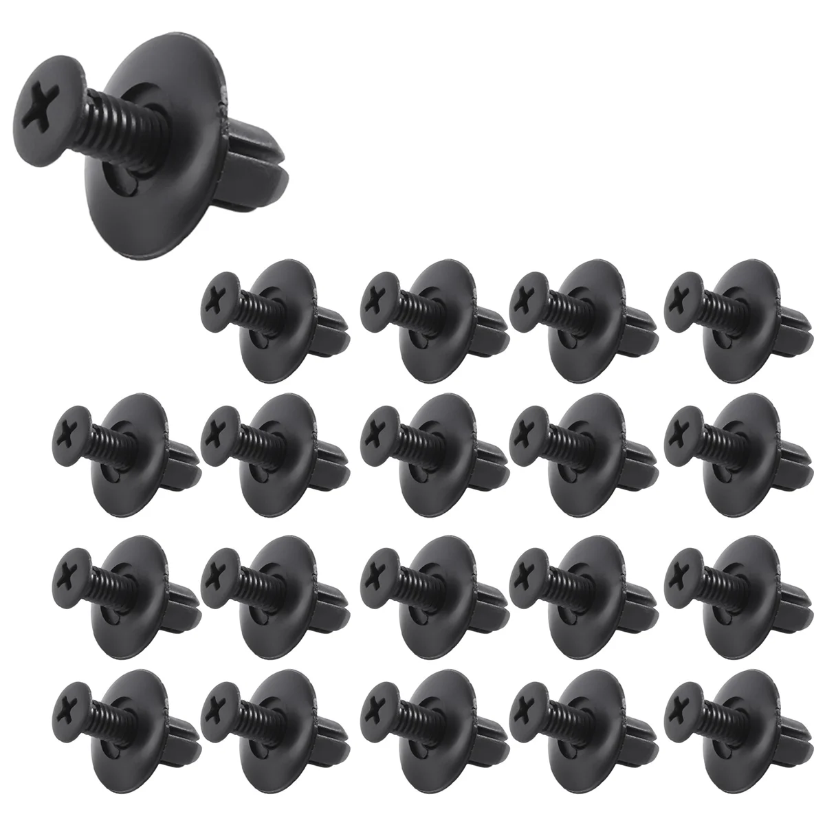 20 Pcs 8mm Hole Push in Expanding Screw Panel Clips Plastic Rivet