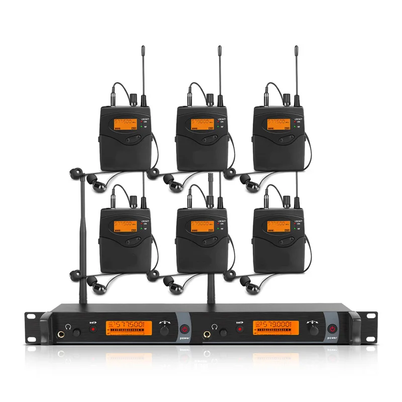 Voxfull DM2000 Professional Stage 6 Channel Wireless Ear Return Monitoring System