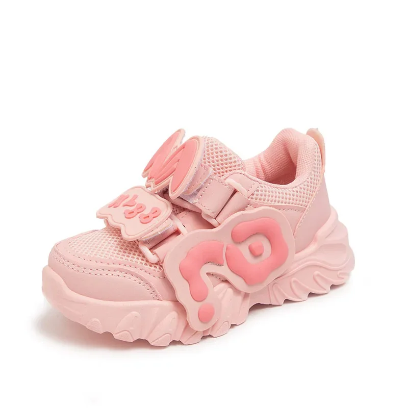 Children Sneaker Girls Shoes Mesh Breathable Kids Pink Shoes for Girl Lightweight Sports Running Tennis Sneaker Casual Students