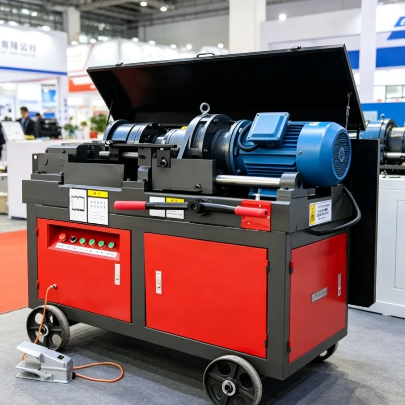 Mobile Rebar Thread Rolling Machine, Electric Powered Rebar End Threading Tool for Highway & Building Construction Jobs