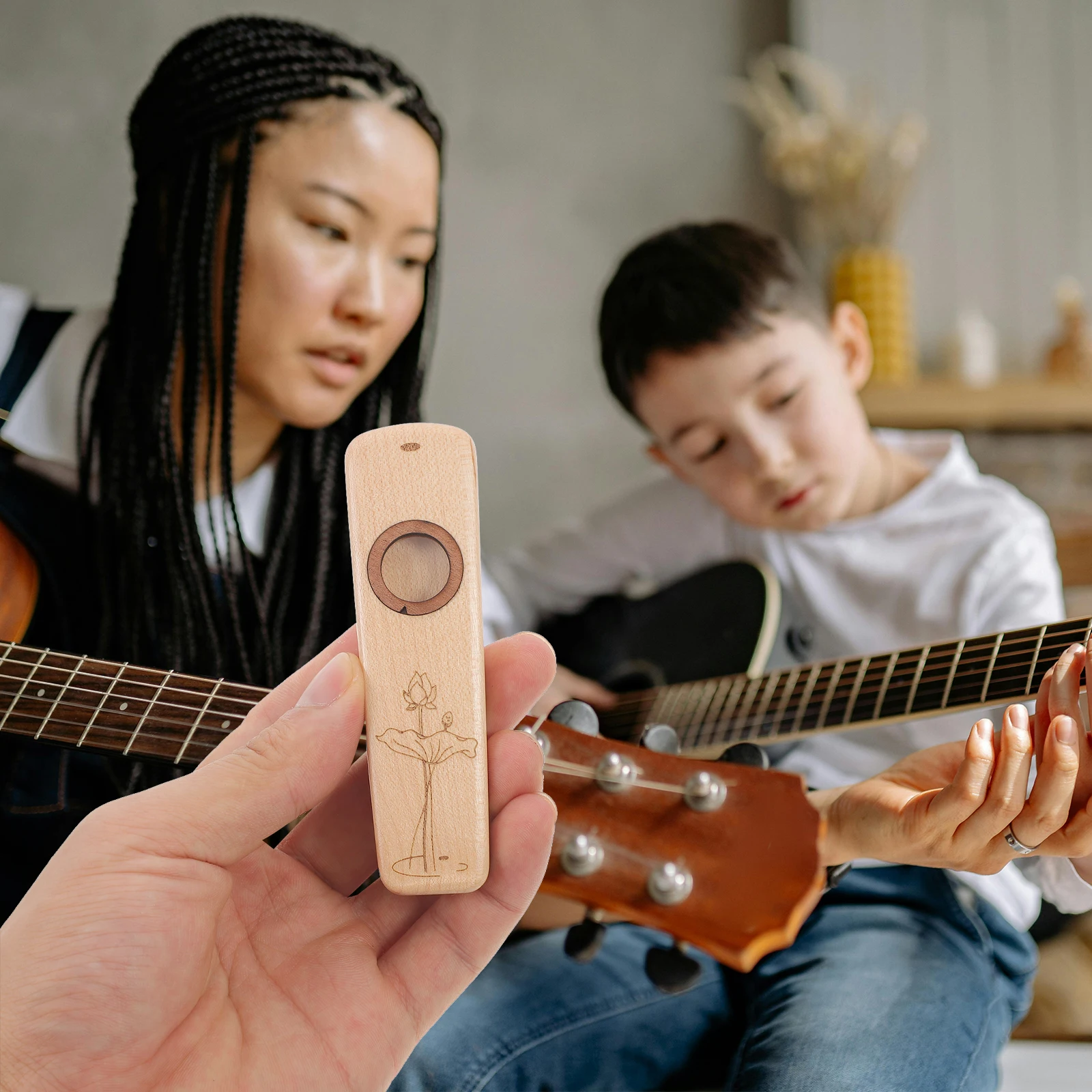 

Kazoo for Music Lover Adult Instruments Guitar Partners Kazoos Easy to Learn Wood Finger