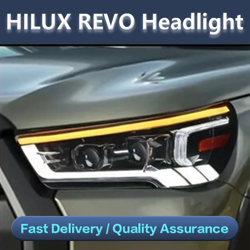 

Автомобильные фары для Hilux Revo Vigo Rocco 2021-Now светодиодный Автомобильная фара в сборе модернизированная двухфазная линза LHD RHD сигнальные лампы аксессуары