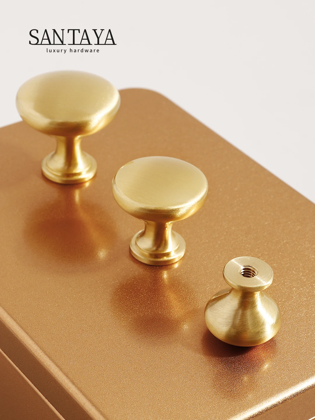 Santaya Messing Schublade Knöpfe Pilz Wolke Gold moderne minimalist ische Küchen schrank zieht solide Kommode Schuhkarton Möbel Griffe