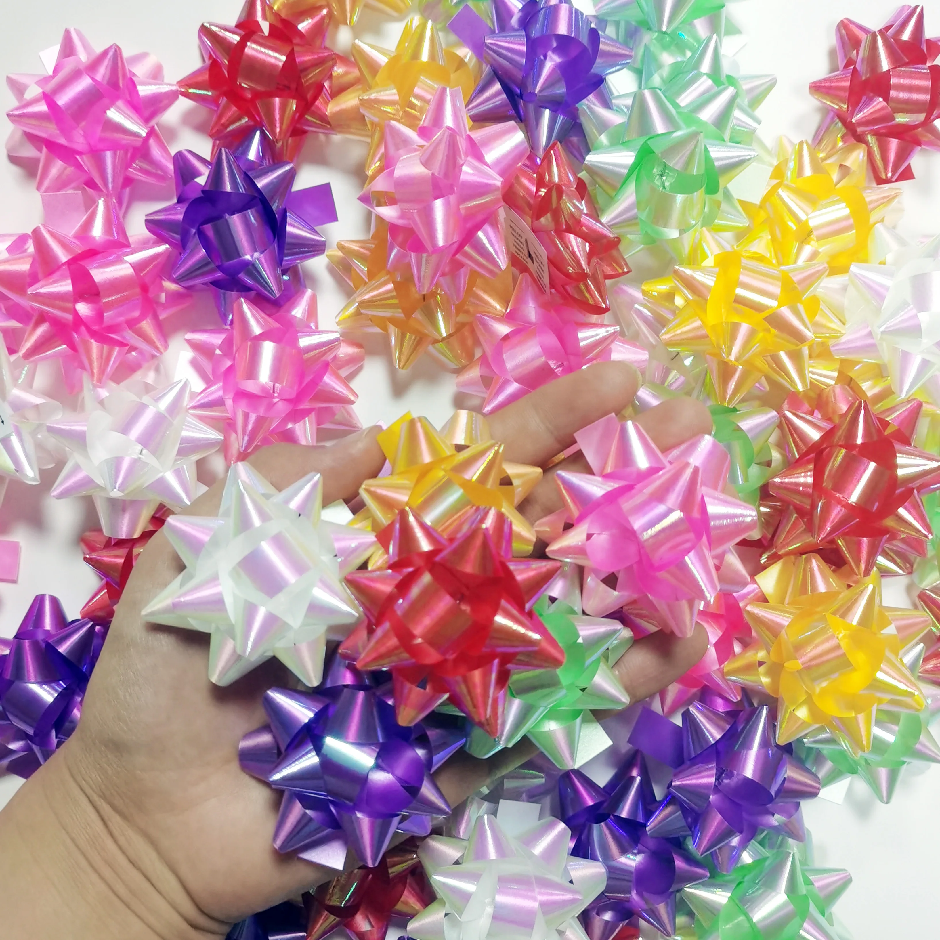 60PCS/2 inch Star Bow Box Gift Decoration Packageing Equipped Self-Adhesive Tape Easy Use Festival Party Celebration Decoration