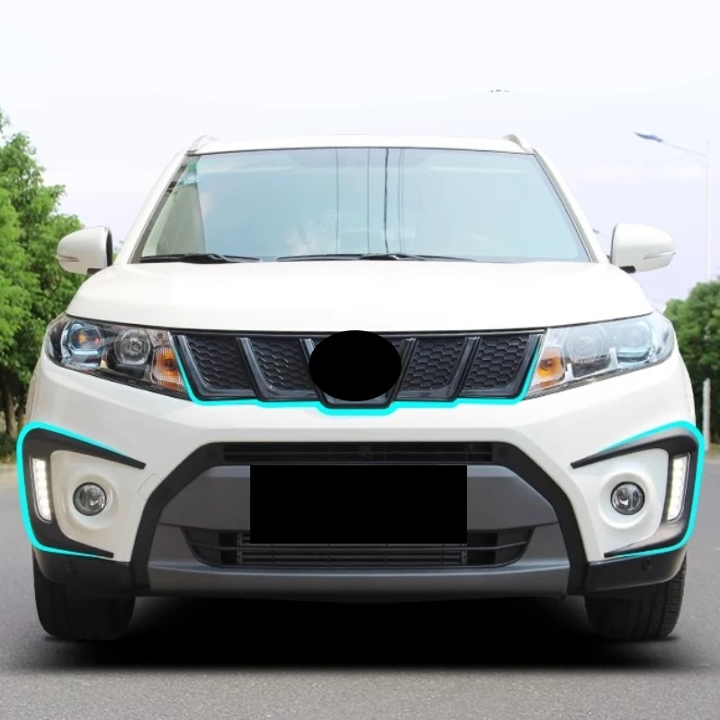 

For Car Body Kit for Suzuki Vitara Modified Tail Wing Door Trim Fog Lamp Eyebrow Grille Unpainted Rear Spoiler