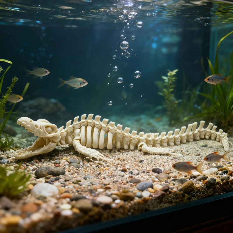Marine Aquarium Used - 1 шт. Реалистичная реплика скелета мозазавра