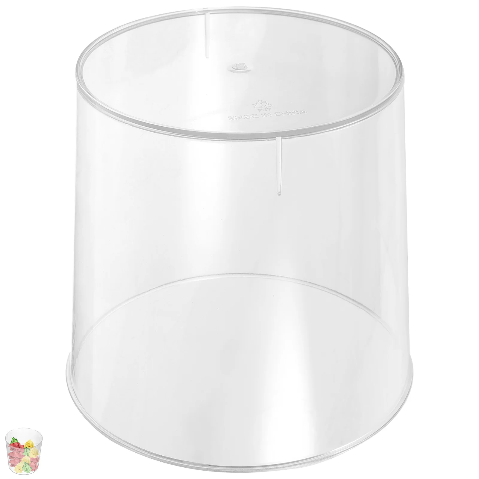 Transparent Trash Can for Home Miniature Decorative Waste Plastic Desk Small Bucket Office