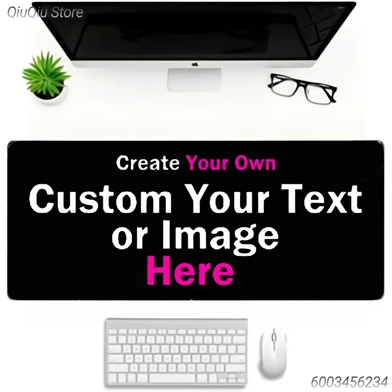 Personalised Rectangle Desk Mouse Pad, Waterproof Smooth Surface Mouse Mat, Elegant Simple European Style for Gaming Study Deskt