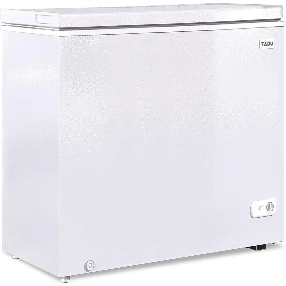 12.0 Cu. Ft. Deep Freezer, 7-Shelf Adjustable Chest Freezer, Compact Top-Opening with Removable Basket, White