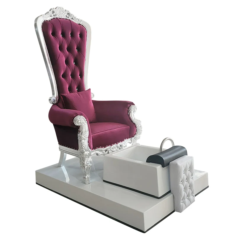 Luxury new Pedicure chair  Factory Luxury Pink Throne Foot Spa Pedicure Chair sauna foot  electric surf foot bath chair