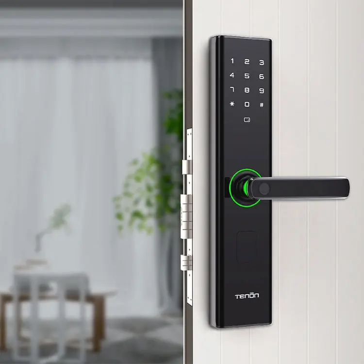 Intelligent Electronic Security Double Side Fingerprint Gate Lock Tuya Keyless Password Digital Lever Handle Lock