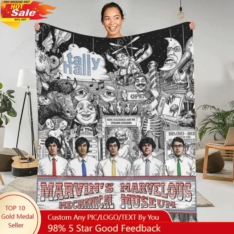 Tally Hall Blankets Rock Music Band Travel Flannel Throw Blanket Warm Soft Outdoor Design Bedspread Birthday Present