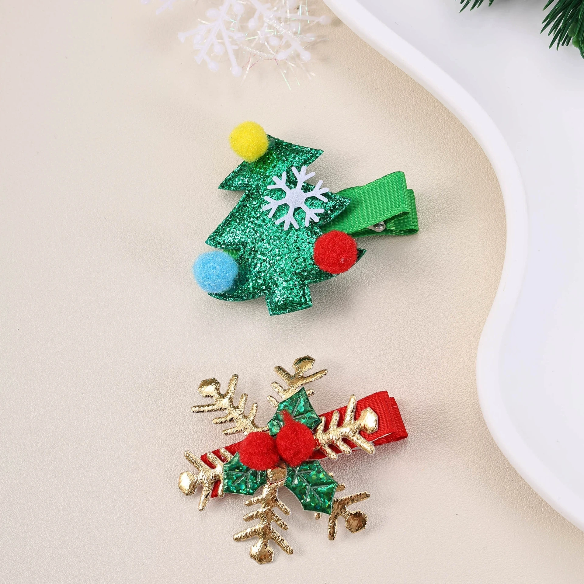 4 teile/los Baby mädchen Haar Clip Frohe Weihnachten Decor Weihnachten Haarnadel Set Kinder Geweih clips Weihnachten Baum Haar Zubehör