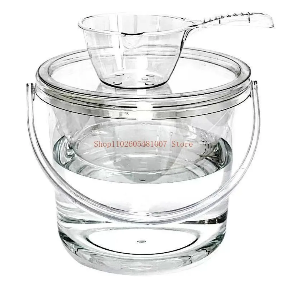 Transparent Hand-Held Bathing Bucket, Dormitory Water Storage, Household Bucket