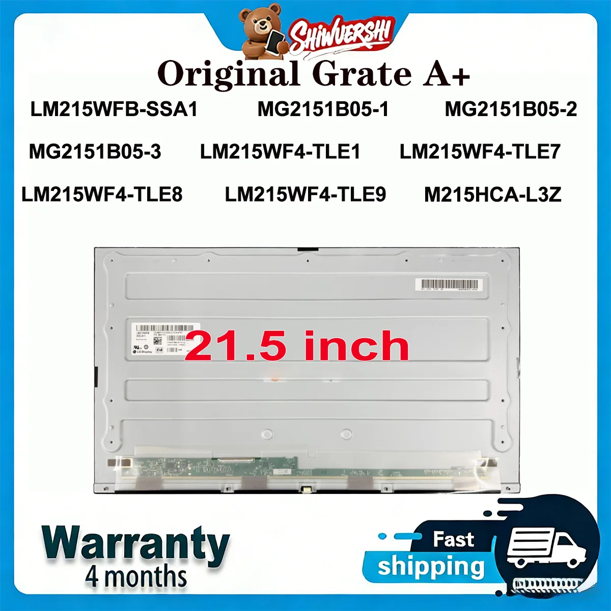 

Оригинальные 21,5-дюймовые матрицы LM215WFB-SSA1 MG2151B05-1 MG2151B05-2 MG2151B05-3 LM215WF4-TLE1 LM215WF4-TLE7 LM215WF4-TLE8 LM215WF4-TLE9 M215H