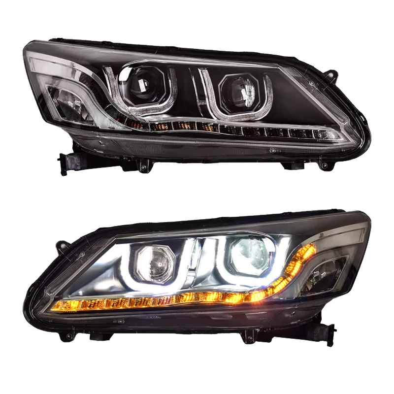 

For Honda Accord 9th Gen 2013 2014 Car Accessories LED Head Lights Headlights Front Lmap Upgrade Headlamp DRL Front Lamp
