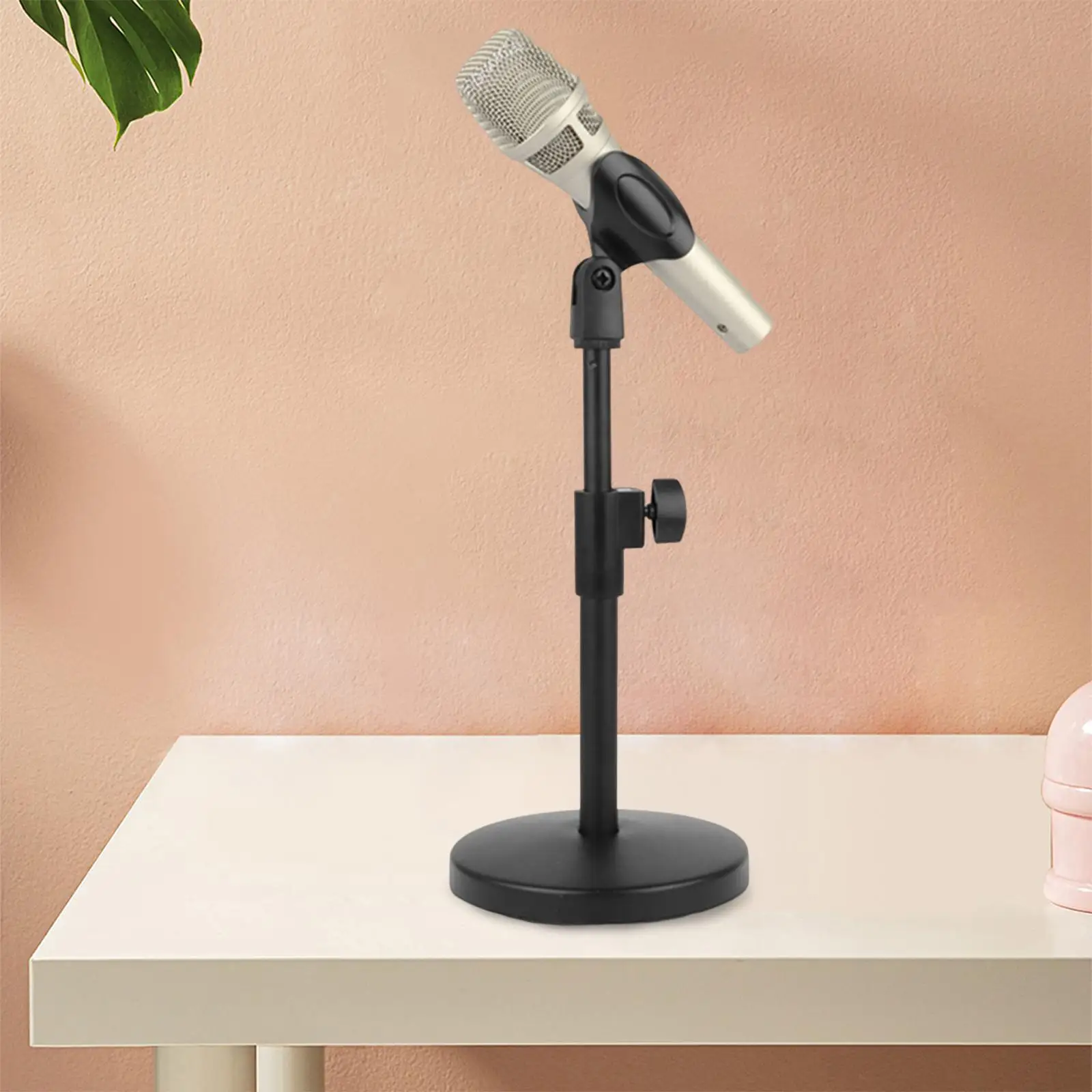 Desktop Microphone Stand Mini Table Microphone Stand for Lectures Broadcasting Phone