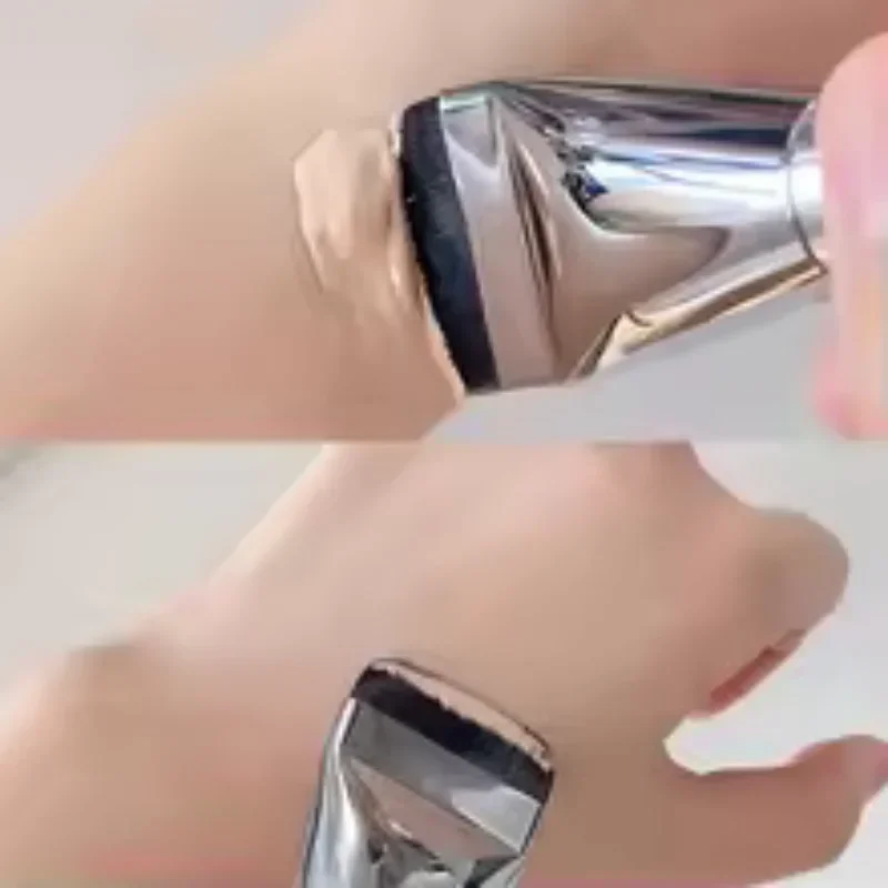 Venta al por mayor, cepillo de máscara ultrafino de cabeza plana, cepillo plano, cabezal de cepillo sin rastro, base mixta, brochas de maquillaje en crema