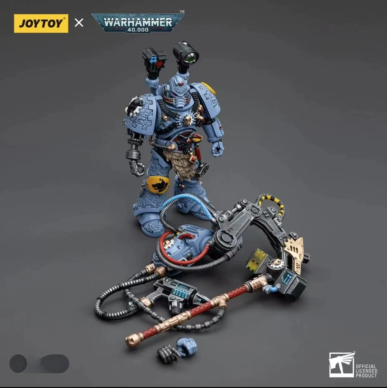 In Stock JOYTOY Dark Source Warhammer 40K Space Wolf Steel Priest Jolin Felhammer JT5208 Mobile Model