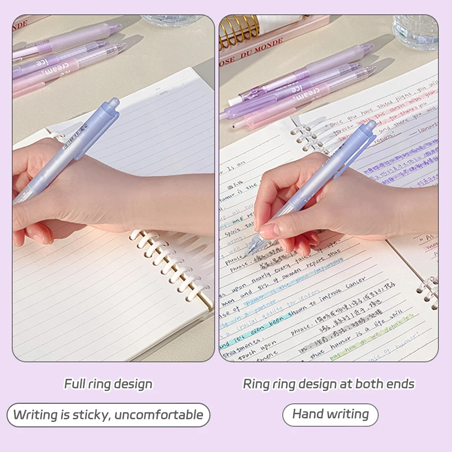 Ins Loose-leaf Notebook Five-hole Detachable Gradient Color Lined Simple Writing Pads Student Stationery School Office Supplies