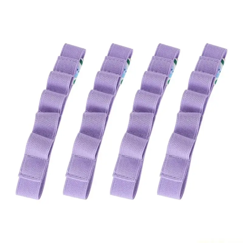 4Pcs Elastic Bookmarks with Built in Pen Clip Stretchable Nylon Pen Fasteners Notebook Pen Organiser For Student Teacher