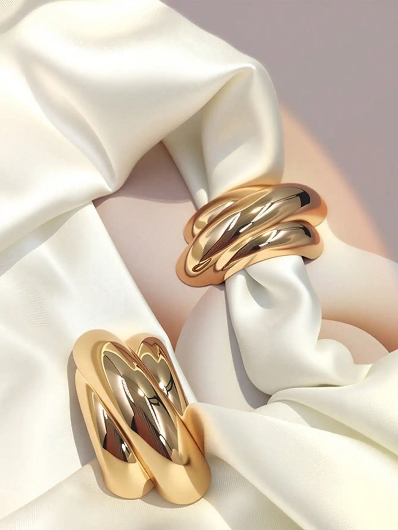 1/2PC Minimalist Geometric Metal Scarf Accessories Elegant Curved Shirtdress Accessories-Perfect For Evening Gowns Party Outfits