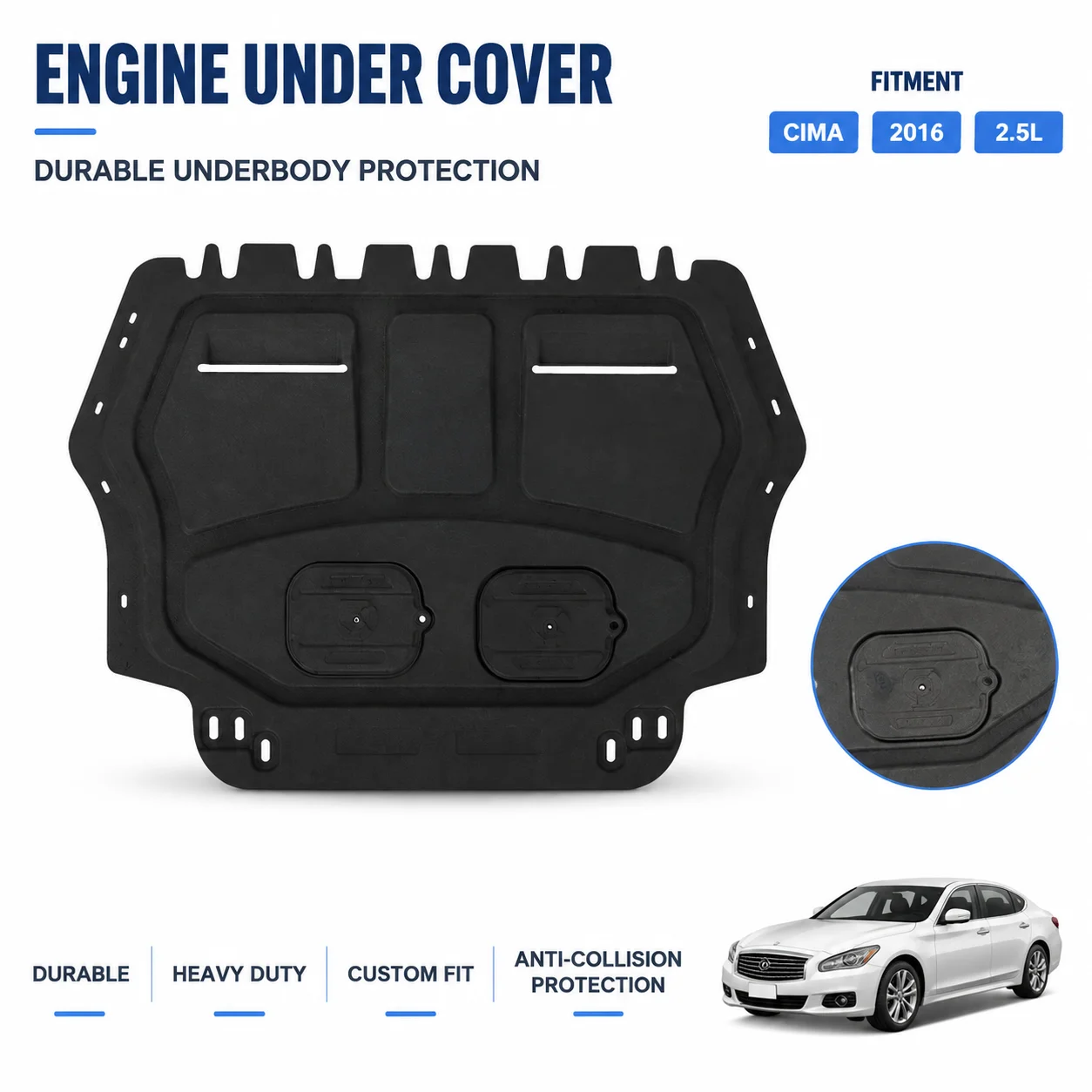 Heavy Duty Anti Collision Full Underbody Protection Engine Skid Plate For Volkswagen Passat CC 2010-2018 Custom Fit