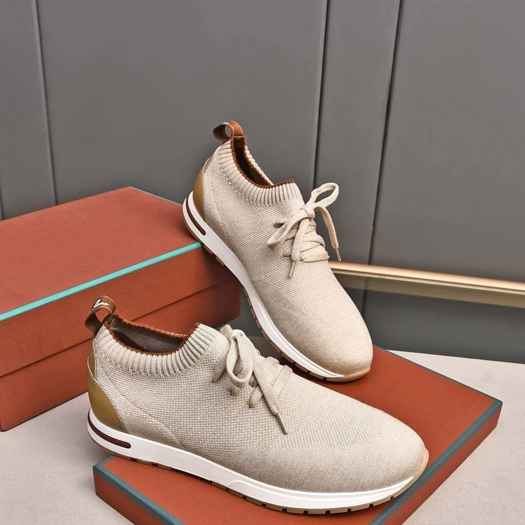 

2025 Summer Men Sneakers Stitched Upper Breathable Lightweight Slip On Casual Shoes for Sports Comfort