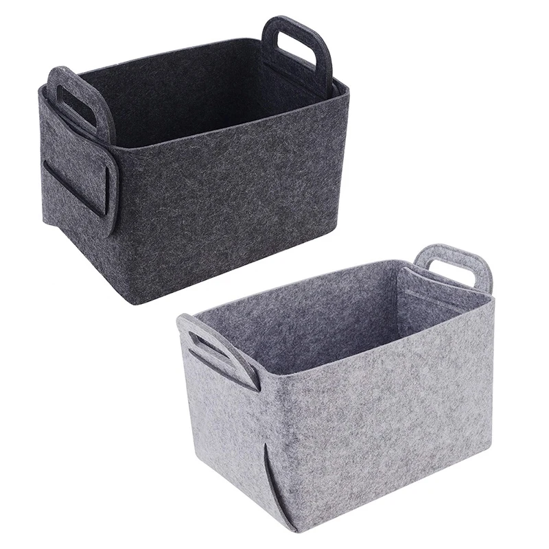 1PC Felt Storage Baskets Household Toy CLothes Sundries Storage Box Large Capacity Underwear Bra Socks Folding Box Organizer