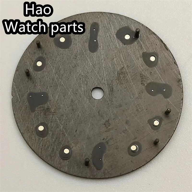 قرص متدرج 29 ملم عتيق أسود بني مع إبرة ندفة الثلج باللون الذهبي الوردي NH35 36 ETA2824 2836 ملحقات تعديل الساعة