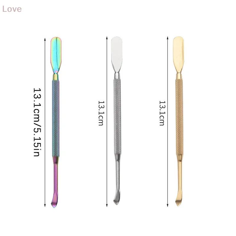 1 قطعة نهاية مزدوجة انتهازي للبشرة مزيل الجلد الميت الفولاذ المقاوم للصدأ مسمار أدوات الرسم انتهازي باديكير مانيكير العناية الأنظف