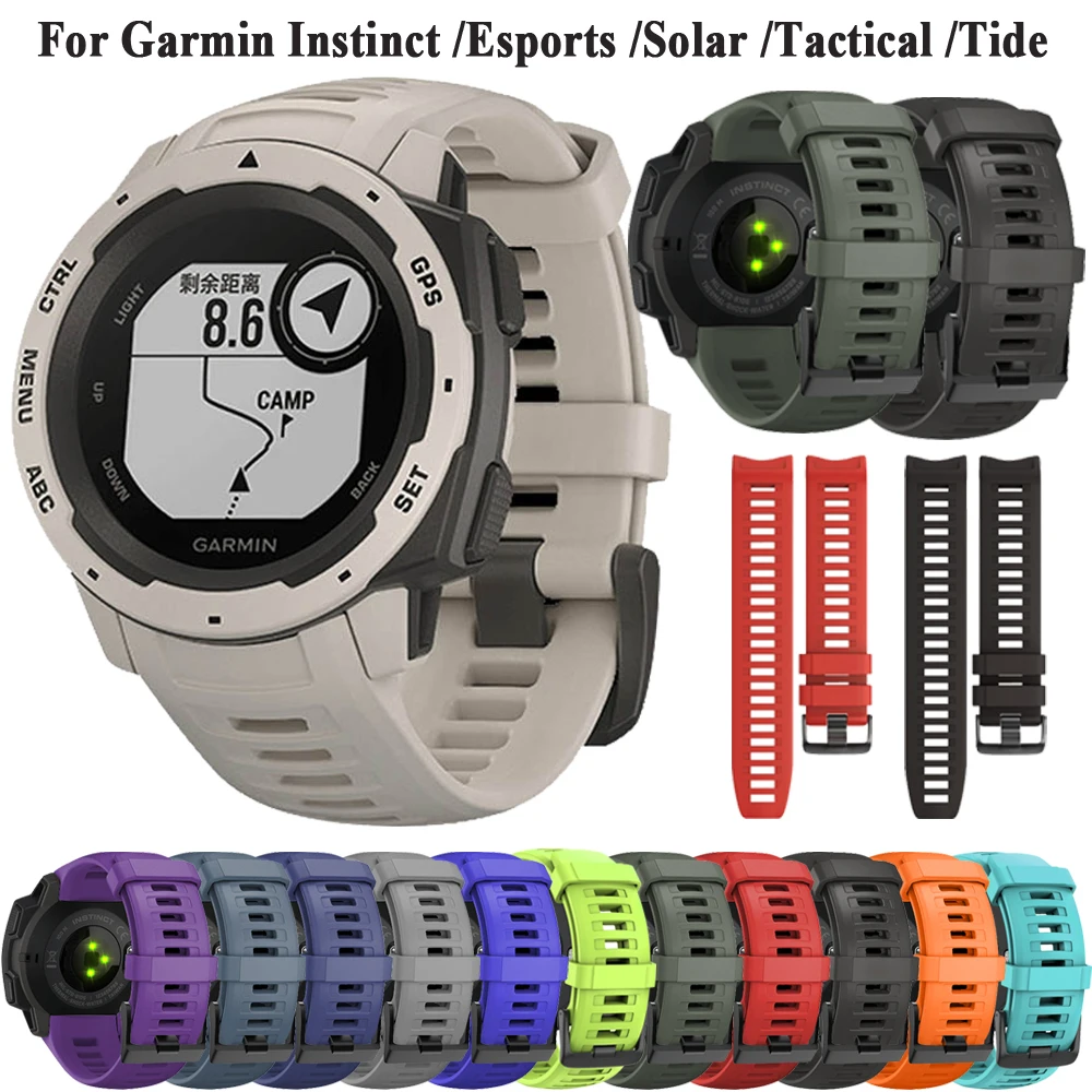 Watch Strap For Garmin Instinct 2 Watchband Silicone Sport Replacement Wristband For Instinct Tactical/Esports/Solar Band Correa